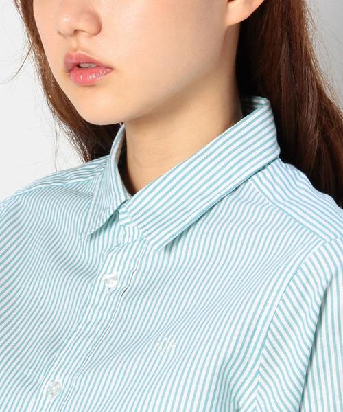 coen（コーエン）の「ストライプライトオックスフォードシャツ（シャツ/ブラウス・レディース・ネイビー/イエロー/ケリー/ピンク・LARGE/SMALL/MEDIUM）」の9枚目の写真