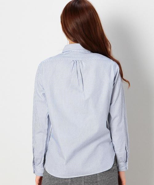 coen（コーエン）の「ストライプライトオックスフォードシャツ（シャツ/ブラウス・レディース・ネイビー/イエロー/ケリー/ピンク・LARGE/SMALL/MEDIUM）」の11枚目の写真