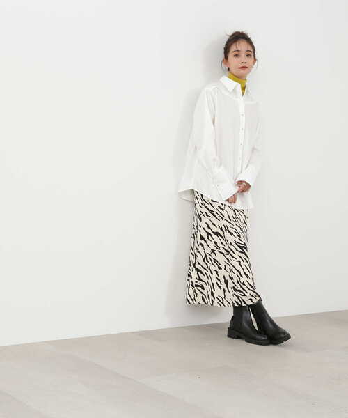 N.（N. Natural Beauty Basic）（エヌエヌナチュラルビューティーベーシック）の「アートプリントスカート（スカート・レディース・ホワイト系その他/ブラック系その他/ブラウン系その他・MEDIUM）」の18枚目の写真