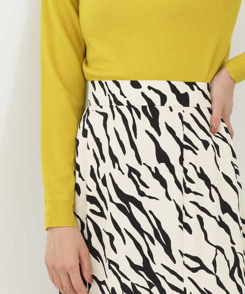 N.（N. Natural Beauty Basic）（エヌエヌナチュラルビューティーベーシック）の「アートプリントスカート（スカート・レディース・ホワイト系その他/ブラック系その他/ブラウン系その他・MEDIUM）」の13枚目の写真