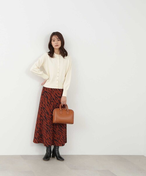 N.（N. Natural Beauty Basic）（エヌエヌナチュラルビューティーベーシック）の「アートプリントスカート（スカート・レディース・ホワイト系その他/ブラック系その他/ブラウン系その他・MEDIUM）」の7枚目の写真