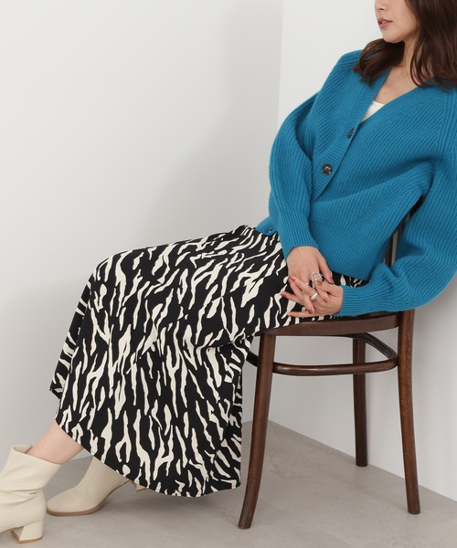 N.（N. Natural Beauty Basic）（エヌエヌナチュラルビューティーベーシック）の「アートプリントスカート（スカート・レディース・ホワイト系その他/ブラック系その他/ブラウン系その他・MEDIUM）」の2枚目の写真