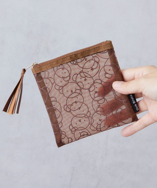 Miffy( ミッフィー)の「BORIS ボリス メッシュポーチ(ポーチ・レディース・ホワイト/ブラック/ブラウン・フリー)」の1枚目の写真