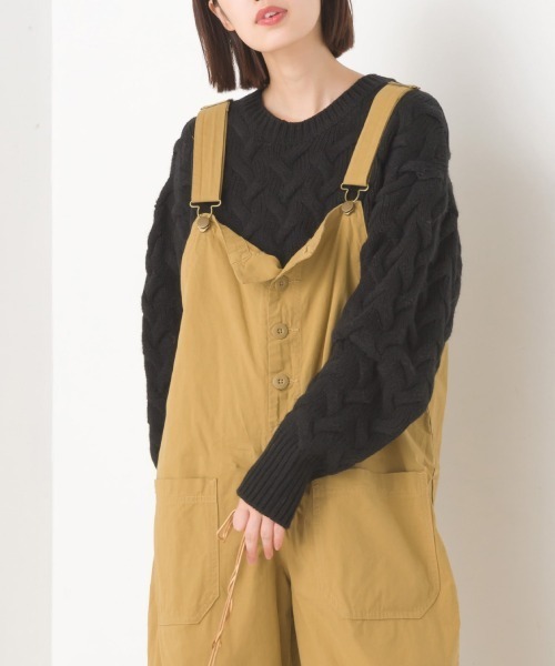 OMNES（オムネス）の「アクリルウールケーブルプルオーバーニット（ニット/セーター・レディース・アイボリー/ブラック/モカ/ライトグレー・FREE）」の13枚目の写真