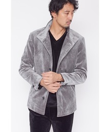 HIGH STREET | HIGH STREET∴壁柄ベロアスタンドブルゾン(ブルゾン)