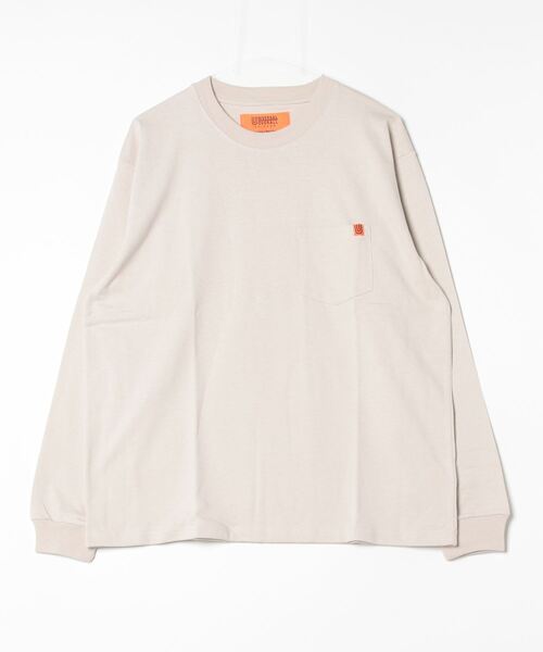 UNIVERSAL OVERALL(ユニバーサルオーバーオール)の「【UNIVERSAL OVERALL】ポケット ロングスリーブ TEE U2233210(Tシャツ/カットソー・メンズ・ブラック/ホワイト/グリーン/ベージュ/アイボリー/オートミール/グレー・L/M/XL/S/XS/3XL/2XL/4XL)」の4枚目の写真