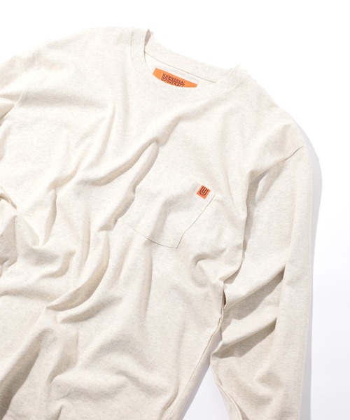UNIVERSAL OVERALL(ユニバーサルオーバーオール)の「【UNIVERSAL OVERALL】ポケット ロングスリーブ TEE U2233210(Tシャツ/カットソー・メンズ・ブラック/ホワイト/グリーン/ベージュ/アイボリー/オートミール/グレー・L/M/XL/S/XS/3XL/2XL/4XL)」の3枚目の写真