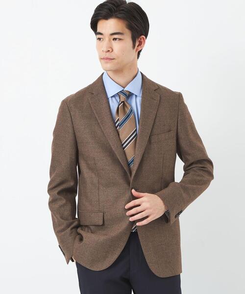 green label relaxing（グリーンレーベルリラクシング）の「A+ TWPUホームスパン スリム 2B ジャケット -ウォッシャブル・ストレッチ・防シワ-（テーラードジャケット・メンズ・グレー/ベージュ/ネイビー・S/XL/L/XS/M/XXL）」の8枚目の写真