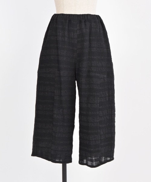 gomme（ゴム）の「C/Wチェック　切替ウェーブパンツ（その他パンツ・レディース・ネイビー/ブラック/グレー・MEDIUM）」の19枚目の写真