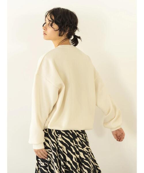 koe（コエ）の「裏起毛ビッグシルエットスウェットクルー（スウェット・レディース・ピンク/ブラック/杢グレー/アイボリー・M/L）」の9枚目の写真