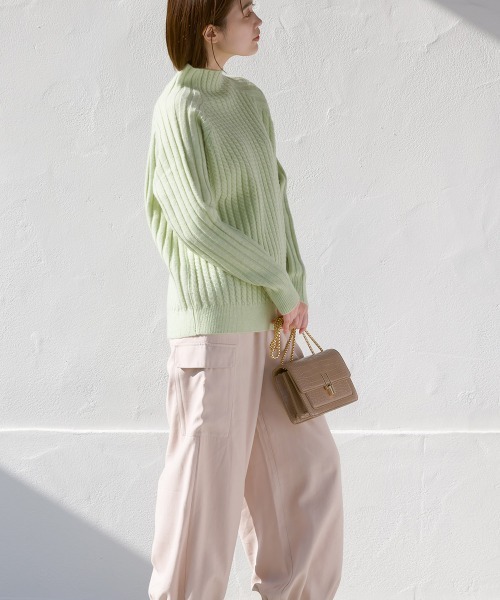 FURRY（ファーリー）の「ケーブル編みスタンドネックプルオーバー（ニット/セーター・レディース・ラベンダー/ミント/オフホワイト/ブラック・FREE）」の18枚目の写真