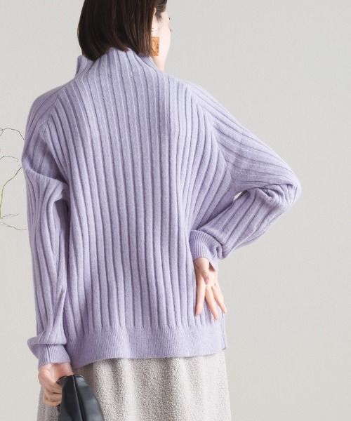 FURRY（ファーリー）の「ケーブル編みスタンドネックプルオーバー（ニット/セーター・レディース・ラベンダー/ミント/オフホワイト/ブラック・FREE）」の22枚目の写真
