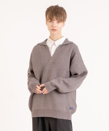 SKIPPER POLO KNIT / スキッパーポロニット