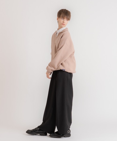 ONCILY(オンシェリー)の「SKIPPER POLO KNIT / スキッパーポロニット(ニット/セーター・メンズ・グレー/ベージュ・MEDIUM/LARGE)」の8枚目の写真