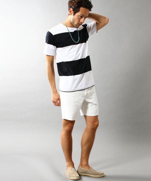 BEAUTY&YOUTH UNITED ARROWS（ビューティーアンドユースユナイテッドアローズ）の「BY デニム カットオフ ショーツ◆（デニムパンツ・メンズ・ホワイト/コバルトブルー・30inch/32inch/28inch/34inch）」の6枚目の写真