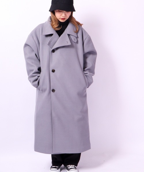 Revo.（レボ）の「Revo. メルトン ロングチェスターコート（チェスターコート・メンズ・ベージュ/ネイビー/ブラック/ライトブルー・2/1）」の13枚目の写真