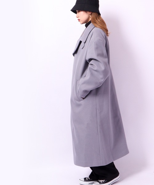 Revo.（レボ）の「Revo. メルトン ロングチェスターコート（チェスターコート・メンズ・ベージュ/ネイビー/ブラック/ライトブルー・2/1）」の15枚目の写真