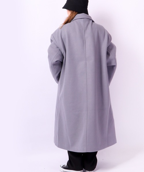 Revo.（レボ）の「Revo. メルトン ロングチェスターコート（チェスターコート・メンズ・ベージュ/ネイビー/ブラック/ライトブルー・2/1）」の16枚目の写真