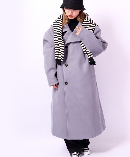 Revo.（レボ）の「Revo. メルトン ロングチェスターコート（チェスターコート・メンズ・ベージュ/ネイビー/ブラック/ライトブルー・2/1）」の14枚目の写真