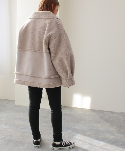 Social GIRL（ソーシャルガール）の「フェイクムートンコート（ムートンコート・レディース・ブラック/グレイッシュベージュ/グリーン・M）」の16枚目の写真