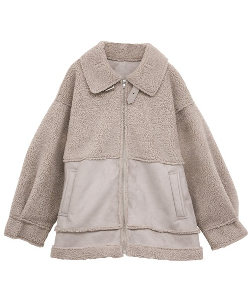 Social GIRL（ソーシャルガール）の「フェイクムートンコート（ムートンコート・レディース・ブラック/グレイッシュベージュ/グリーン・M）」の17枚目の写真