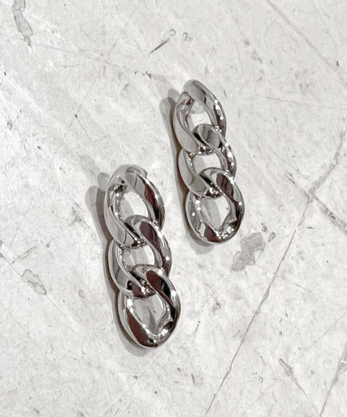 Figments（フィグメンツ）の「チェーンピアス（ピアス（両耳用）・レディース・シルバー・FREE）」の2枚目の写真