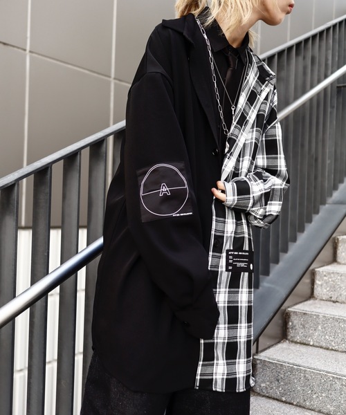 AFYF（エーエフワイエフ）の「AFYF  BILINGUAL SHIRT/バイリンガルシャツ（シャツ/ブラウス・メンズ・ブラック/ホワイト系その他/パープル系その他/レッド系その他・FREE）」の2枚目の写真