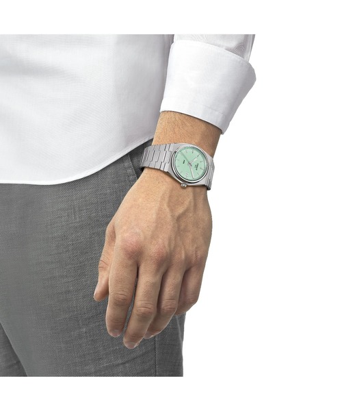 [ティソ] TISSOT PRX ピーアールエックス ライトグリーン文字盤 ブレスレット