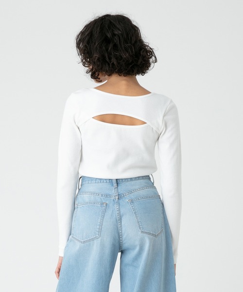 allureville(アルアバイル)の「2WAYオープンヨークRIB プルオーバー(Tシャツ/カットソー・レディース・オフホワイト/グリーン/ネイビー・2)」の13枚目の写真