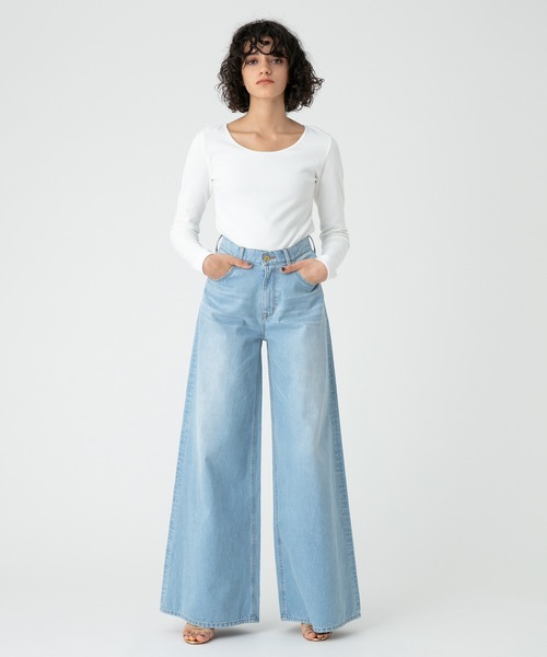 allureville(アルアバイル)の「2WAYオープンヨークRIB プルオーバー(Tシャツ/カットソー・レディース・オフホワイト/グリーン/ネイビー・2)」の7枚目の写真