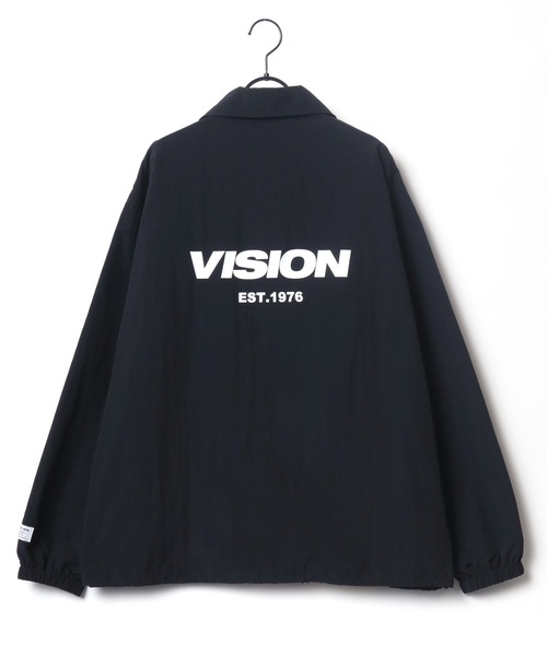 VISION STREET WEAR(ヴィジョンストリートウェア)の「VISION STREET WEAR/ヴィジョンストリートウエア ビッグシルエット ロゴ バックプリント コーチジャケット(ナイロンジャケット・メンズ・レッド/ブラック/グリーン・M/L/LL)」の8枚目の写真