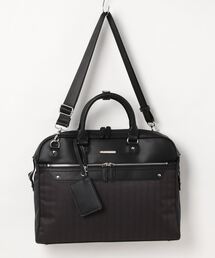 m.f.editorial | ＊エムエフエディトリアルメンズ/m.f.editorial:MEN ヘリンボン×シボ 2WAYブリーフバッグ A4対応(ビジネスバッグ)