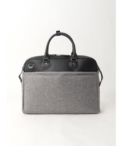 m.f.editorial（エムエフエディトリアル）の「m.f.エディトリアル メンズ ヘリンボン×シボ 2WAYブリーフバッグ A4対応（ビジネスバッグ・メンズ・ブラック/グレー系その他2・FREE）」の8枚目の写真