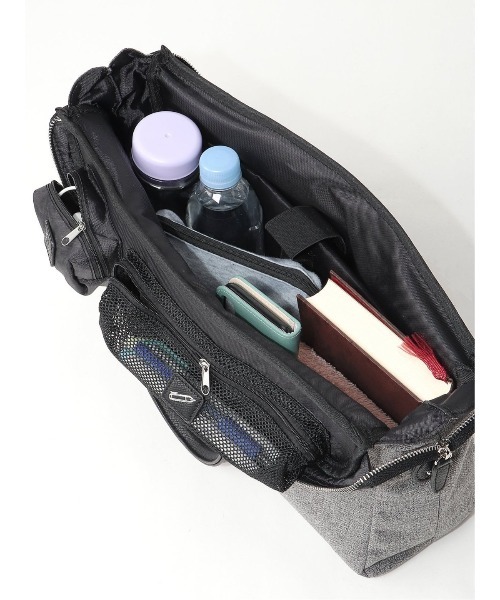 m.f.editorial（エムエフエディトリアル）の「m.f.エディトリアル メンズ ヘリンボン×シボ 2WAYブリーフバッグ A4対応（ビジネスバッグ・メンズ・ブラック/グレー系その他2・FREE）」の14枚目の写真