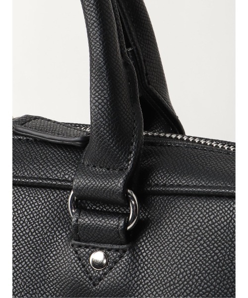 m.f.editorial（エムエフエディトリアル）の「m.f.エディトリアル メンズ ヘリンボン×シボ 2WAYブリーフバッグ A4対応（ビジネスバッグ・メンズ・ブラック/グレー系その他2・FREE）」の18枚目の写真