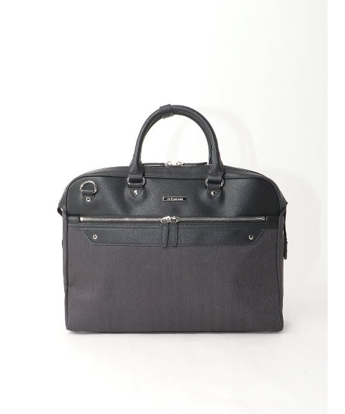 m.f.editorial（エムエフエディトリアル）の「m.f.エディトリアル メンズ ヘリンボン×シボ 2WAYブリーフバッグ A4対応（ビジネスバッグ・メンズ・ブラック/グレー系その他2・FREE）」の20枚目の写真