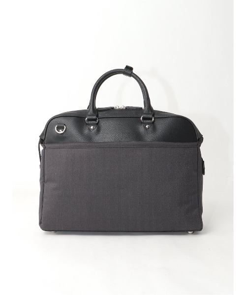 m.f.editorial（エムエフエディトリアル）の「m.f.エディトリアル メンズ ヘリンボン×シボ 2WAYブリーフバッグ A4対応（ビジネスバッグ・メンズ・ブラック/グレー系その他2・FREE）」の21枚目の写真