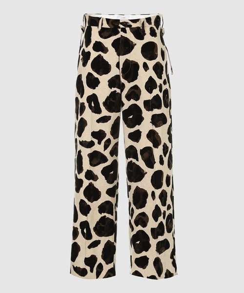 SASQUATCHfabrix.(サスクワァッチファブリックス)の「ANIMAL PATTERN LINEN SLACKS(スラックス・メンズ・ブラウン/ナチュラル・M/L)」の2枚目の写真