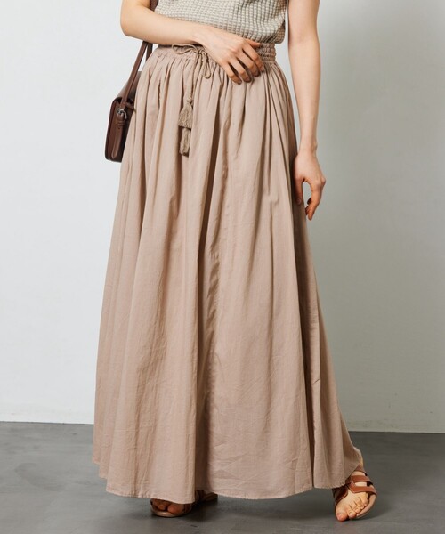 FREAK'S STORE(フリークスストア)の「【限定展開】 インド ボイル ボリューム スカート(スカート・レディース・ブラック/オフホワイト/ブルー/ベージュ/オレンジ/ピンク/グリーン・SMALL/MEDIUM)」の3枚目の写真