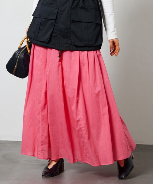 FREAK'S STORE(フリークスストア)の「【限定展開】 インド ボイル ボリューム スカート(スカート・レディース・ブラック/オフホワイト/ブルー/ベージュ/オレンジ/ピンク/グリーン・SMALL/MEDIUM)」の6枚目の写真