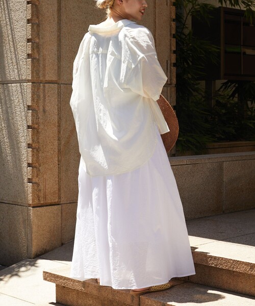 FREAK'S STORE(フリークスストア)の「【限定展開】 インド ボイル ボリューム スカート(スカート・レディース・ブラック/オフホワイト/ブルー/ベージュ/オレンジ/ピンク/グリーン・SMALL/MEDIUM)」の11枚目の写真