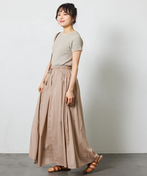 FREAK'S STORE(フリークスストア)の「【限定展開】 インド ボイル ボリューム スカート(スカート・レディース・ブラック/オフホワイト/ブルー/ベージュ/オレンジ/ピンク/グリーン・SMALL/MEDIUM)」の20枚目の写真