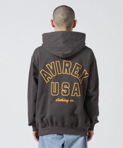 AVIREX（アヴィレックス）の「【WEB&DEPOT限定】AVIREX USA SWEAT PULL OVER PARKA / アヴィレックス スウェット プルオーバー パーカー（パーカー・メンズ・オリーブ/チャコールグレー/ブラウン/オートミール・FREE/MEDIUM/LARGE/X-LARGE/XX-LARGE）」の13枚目の写真