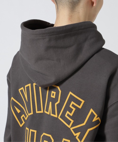 AVIREX（アヴィレックス）の「【WEB&DEPOT限定】AVIREX USA SWEAT PULL OVER PARKA / アヴィレックス スウェット プルオーバー パーカー（パーカー・メンズ・オリーブ/チャコールグレー/ブラウン/オートミール・FREE/MEDIUM/LARGE/X-LARGE/XX-LARGE）」の17枚目の写真