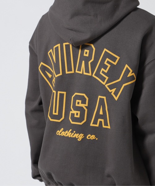 AVIREX（アヴィレックス）の「【WEB&DEPOT限定】AVIREX USA SWEAT PULL OVER PARKA / アヴィレックス スウェット プルオーバー パーカー（パーカー・メンズ・オリーブ/チャコールグレー/ブラウン/オートミール・FREE/MEDIUM/LARGE/X-LARGE/XX-LARGE）」の18枚目の写真