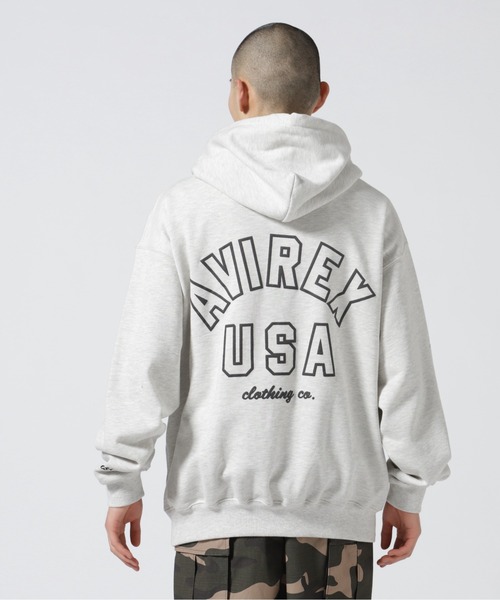 AVIREX（アヴィレックス）の「【WEB&DEPOT限定】AVIREX USA SWEAT PULL OVER PARKA / アヴィレックス スウェット プルオーバー パーカー（パーカー・メンズ・オリーブ/チャコールグレー/ブラウン/オートミール・FREE/MEDIUM/LARGE/X-LARGE/XX-LARGE）」の22枚目の写真