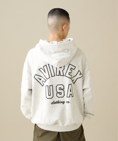 AVIREX（アヴィレックス）の「【WEB&DEPOT限定】AVIREX USA SWEAT PULL OVER PARKA / アヴィレックス スウェット プルオーバー パーカー（パーカー・メンズ・オリーブ/チャコールグレー/ブラウン/オートミール・FREE/MEDIUM/LARGE/X-LARGE/XX-LARGE）」の7枚目の写真
