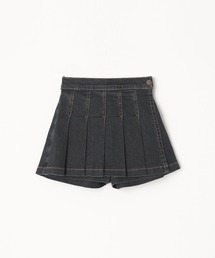 キッズ デニムプリーツスカッツ