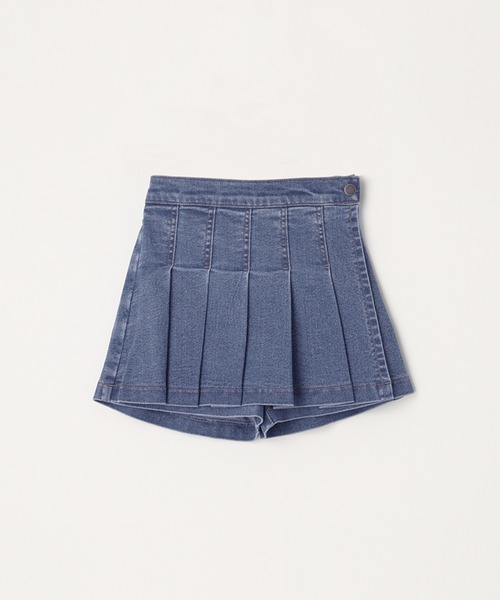 coca（coca）（コカ）の「キッズ デニムプリーツスカッツ（スカート・キッズ・ブラック/ブルー・100/110/120/130/140）」の8枚目の写真