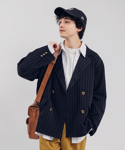 MUHET（ミュエータ）の「【セットアップ可能】アソートテーラードダブルジャケット（テーラードジャケット・レディース・ネイビー/ブラウン/グレー・MEDIUM/X-LARGE）」の6枚目の写真